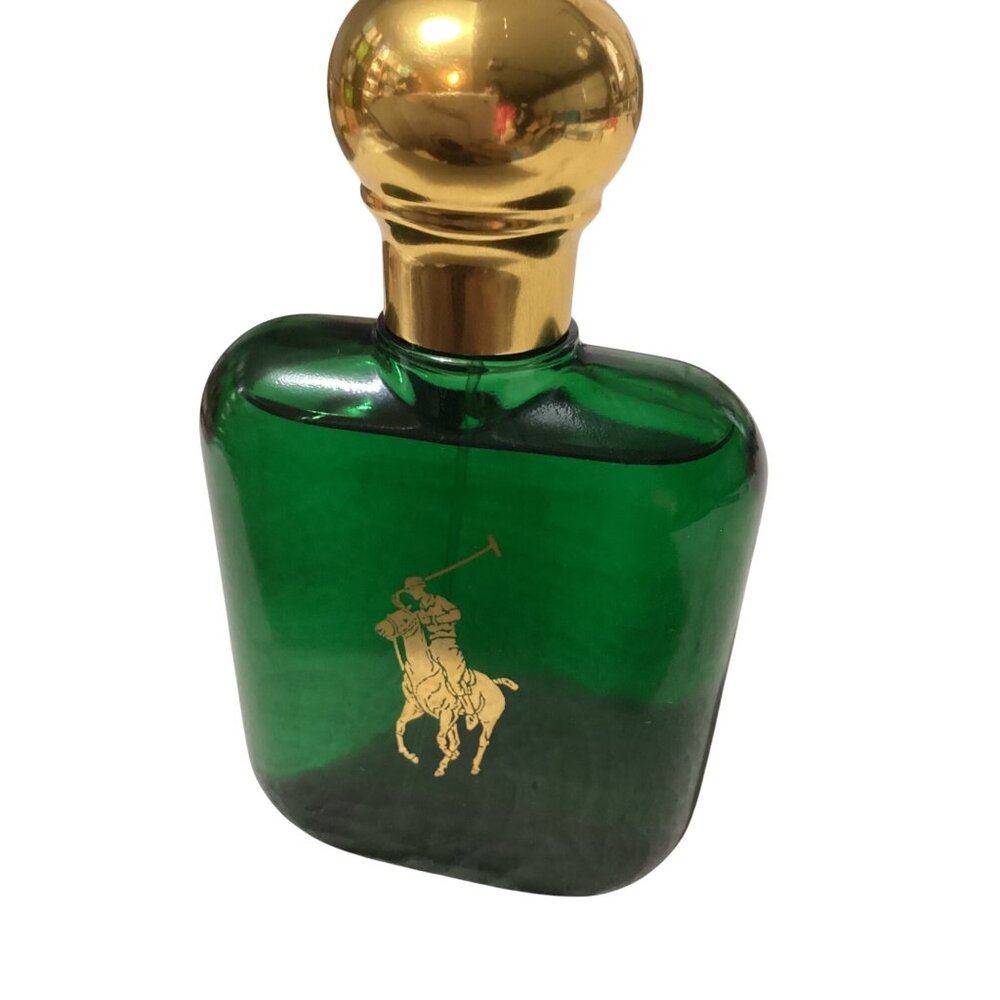 Ralph Lauren Polo Green Eau De Toilette Bottle 4 Oz  Classic Design Gold Cap